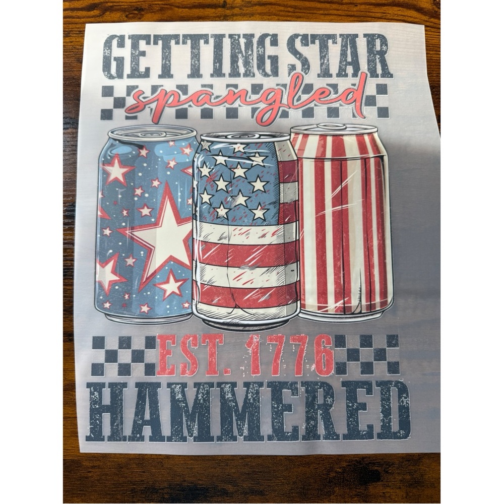 Patriotic Graphic DTF transfer
